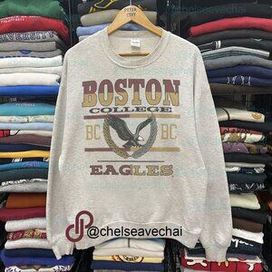 Vintage Boston College Eagles Split Letter Sweatshirt Retro Boston Eagles Shirt